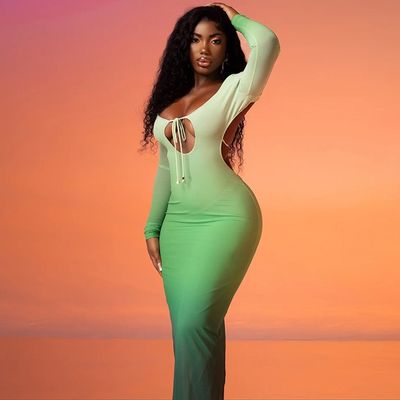 Sexy Backless Cut Out Dress Sexy Lace Up Long Sleeve Cut Out Dress