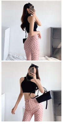 Sexy Spice Girl Halter Neck Vest Beauty Back Black High Neck Vest Slimming Irregular