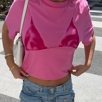 Comfortable Stylish Decal T Shirt Printed Sexy Round Neck Short Sleeve T Shirt