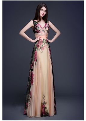 Gorgeous Slim Fit Evening Gowns Elegant Floral Dress With Shoulders
