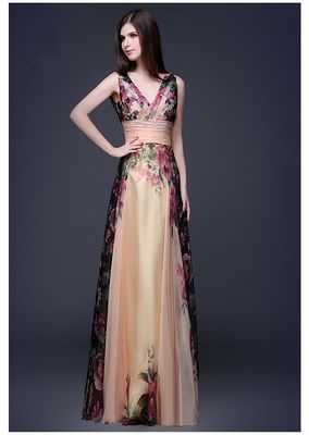 Gorgeous Slim Fit Evening Gowns Elegant Floral Dress With Shoulders