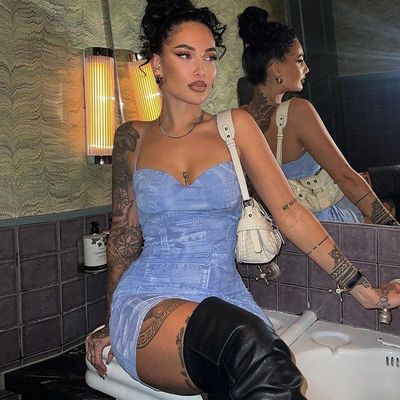 Stylish Sexy Floral Dress Casual Female Sexy Halter Dress Slim