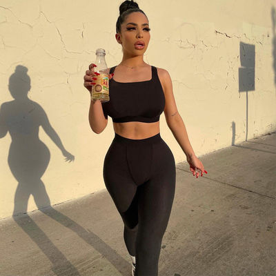 Sleeveless Sexy Sports Outfits  Fashion Slim Fit Women'S Yoga Suit