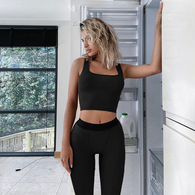 Sleeveless Sexy Sports Outfits  Fashion Slim Fit Women'S Yoga Suit