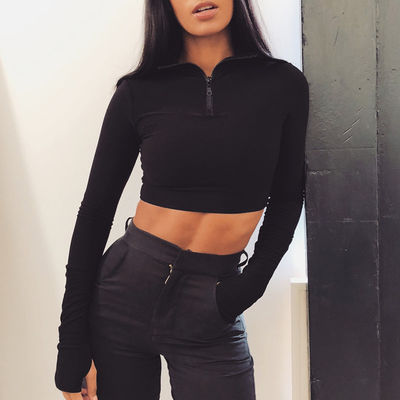 Fashion Sexy Sports Outfits Long Sleeved Crop Sexy Workout Gear Hoodie Shorts