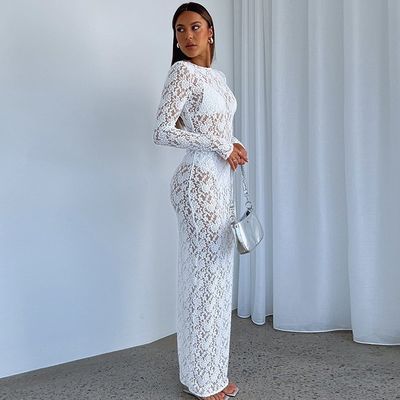 Solid Color Stylish Women'S Dress With Pullover Closed Type Fashion Temperament Slim Fit Hooded Long Sleeved Dress