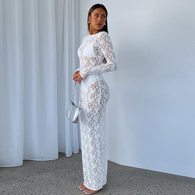 Solid Color Stylish Women'S Dress With Pullover Closed Type Fashion Temperament Slim Fit Hooded Long Sleeved Dress