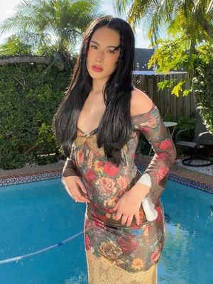 Multiple Size Package Hip Dress Elegant Temperament Slimming Print Sexy Hip Wrap Dress