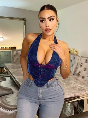 Women's New Sexy Spice Top Fashion Style Slim Short Halter Vest