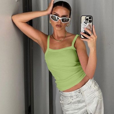 Spring And Summer New Fashion Sexy Slim-fit Halter Vest Can Be Customized Digital Printing A Variety Of Patterns