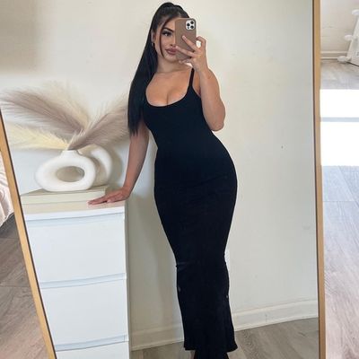 Spring Summer New Fashion Sexy Backless Slim Solid Color Halter Dress Can Be Customized In Any Color