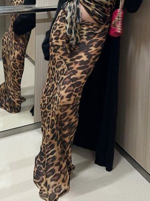 Summer New Fashion Sexy Leopard Print Chiffon Fishtail Skirt Floor - Length Skirt