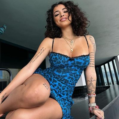 Summer new fashion print side slit custom lace halter dress