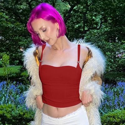 New summer sexy hottie line neck waist slimming tank top