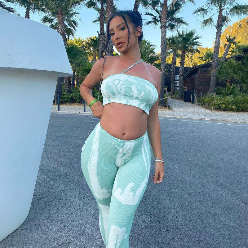 Women'S Sexy Workout Clothing Print Slim Fashion Casual Sexy Workout Apparel