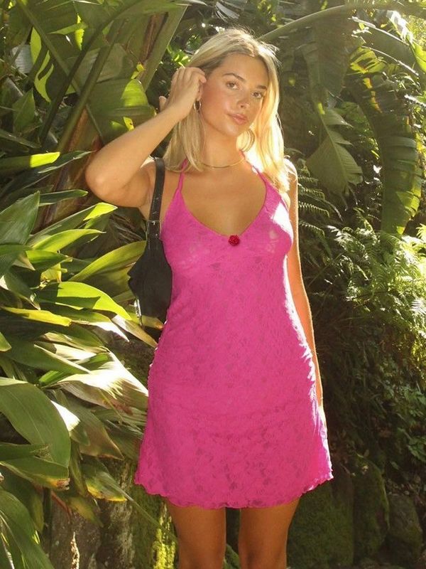 Custom new fashion sexy mature style lace lace short bag hip strap dress